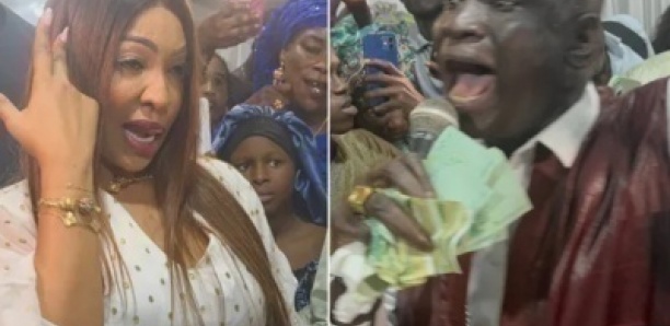 (Vidéo) : Chantée par Mor Thiam, Viviane s’agite et lui distribue des billets