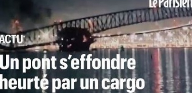 États-Unis : un cargo percute le pont de Baltimore qui s'écroule immédiatement