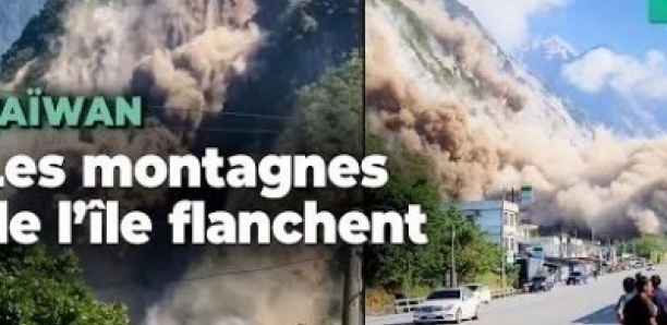 Après le séisme à Taïwan, des pans de montagnes s’effondre