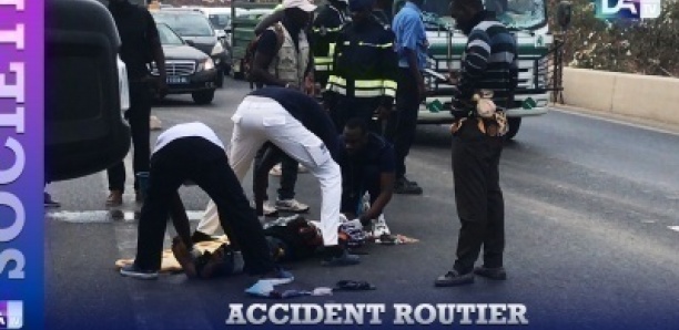 Accident routier: un conducteur de moto jakarta a percuté un piéton qui tentait de traverser la VDN.