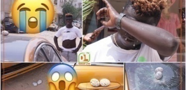 Pawlish mbaye attaqué mystiquement, sa voiture saccagée et minée partout il pleure, accuse