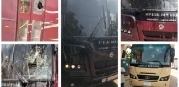 Grève dans le secteur du transport routier : Au moins 6 bus de Ddd attaqués et saccagés par des individus