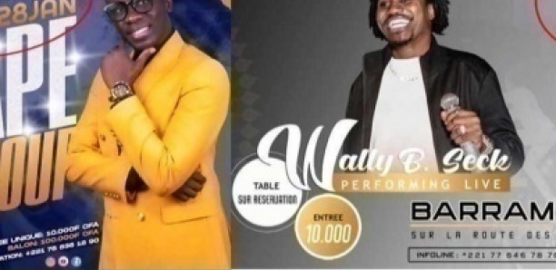 Pape Diouf et Wally Seck “s’affrontent” le 28 janvier à Baramundi