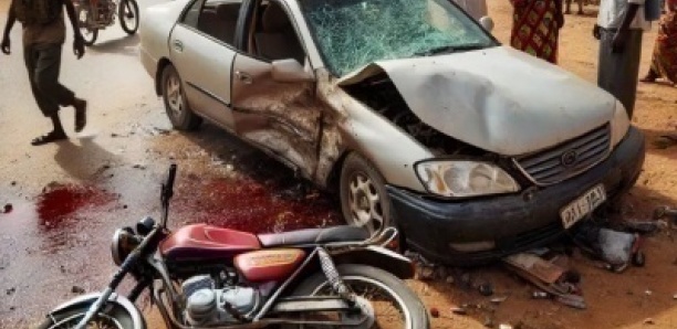 Accident moto-voiture : un décès, un blessé entre ndagalma et bambey
