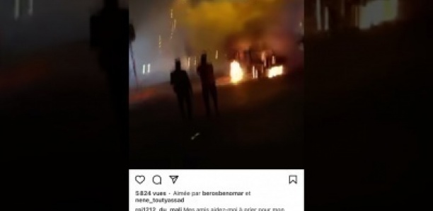 La voiture de Sidiki Diabate brulée
