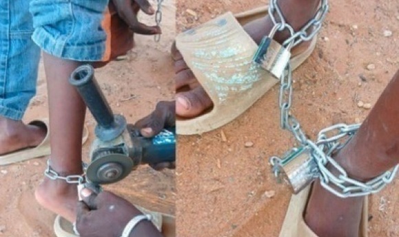 Enchaîné Pour être éduqué ? Un Talibé De 9 Ans Retrouvé Les Pieds Liés à La Cité Apix… Son Maître Coranique Interpellé