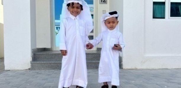 (06 photos) : Isaac et Ismail, les fils de Gana Gueye trop mignons dans leur look Qataris