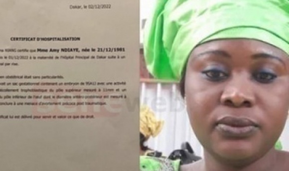 Grossesse De Amy Ndiaye Et Risque D’avortement : Ce Que Révèle Le Certificat D'hospitalisation